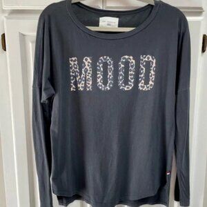 Anthropologie Sol Angeles MOOD Leopard Print Long Sleeve Tee Size Small